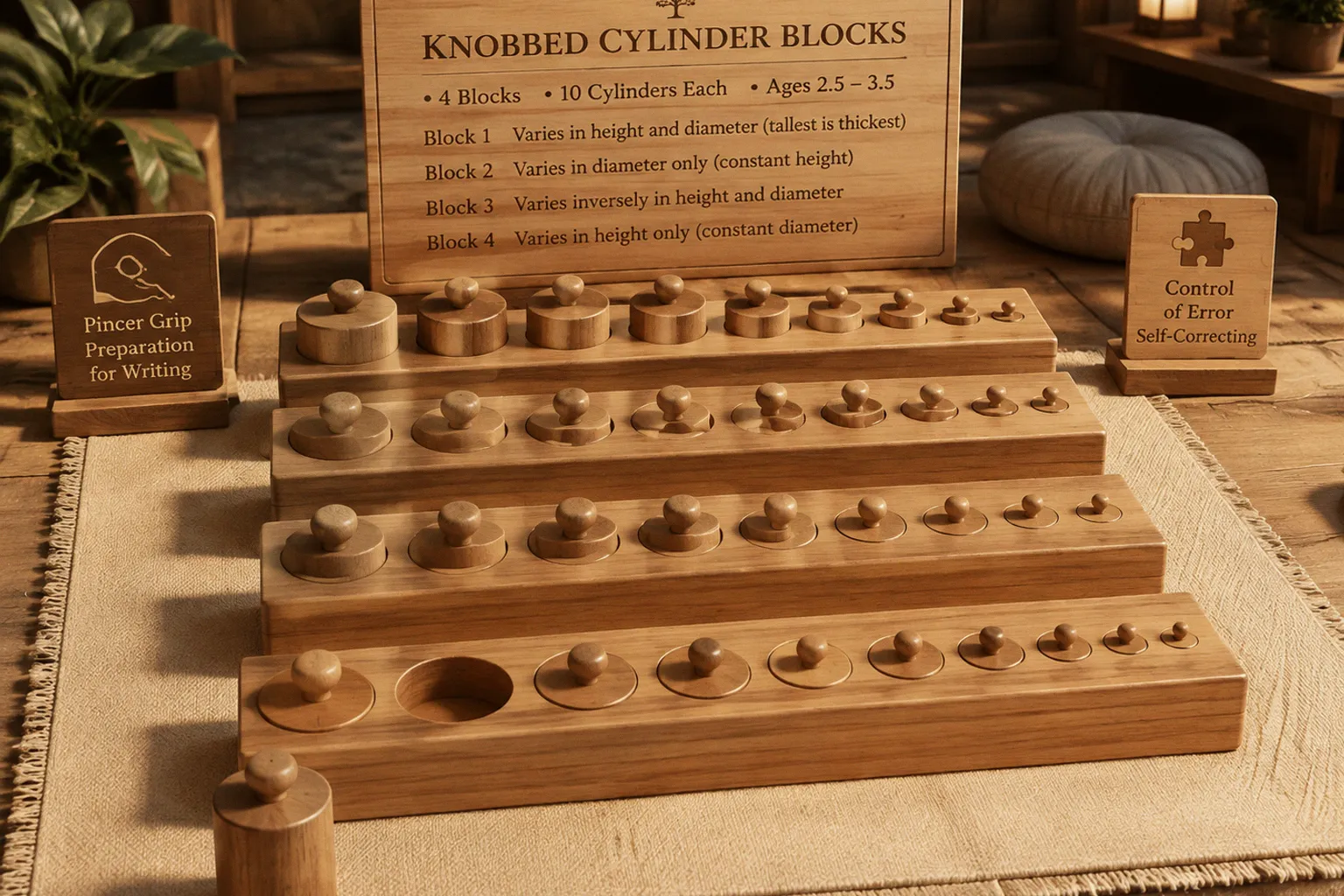 Montessori Cylinder Blocks: What to Check Before First Play