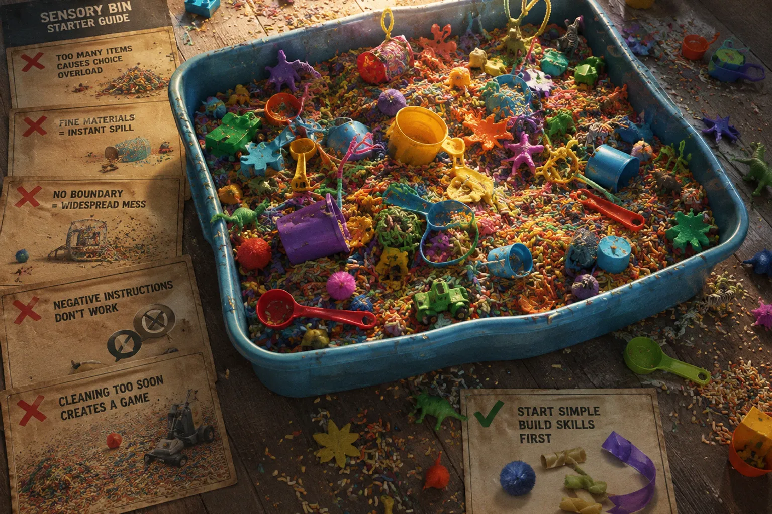 Sensory Bin Mistakes That Ruin Toddler Engagement