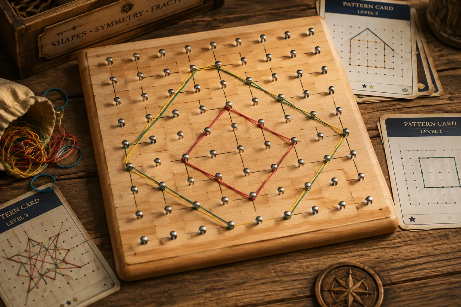 Wooden Geoboards: What to Look for in Early STEM Sets