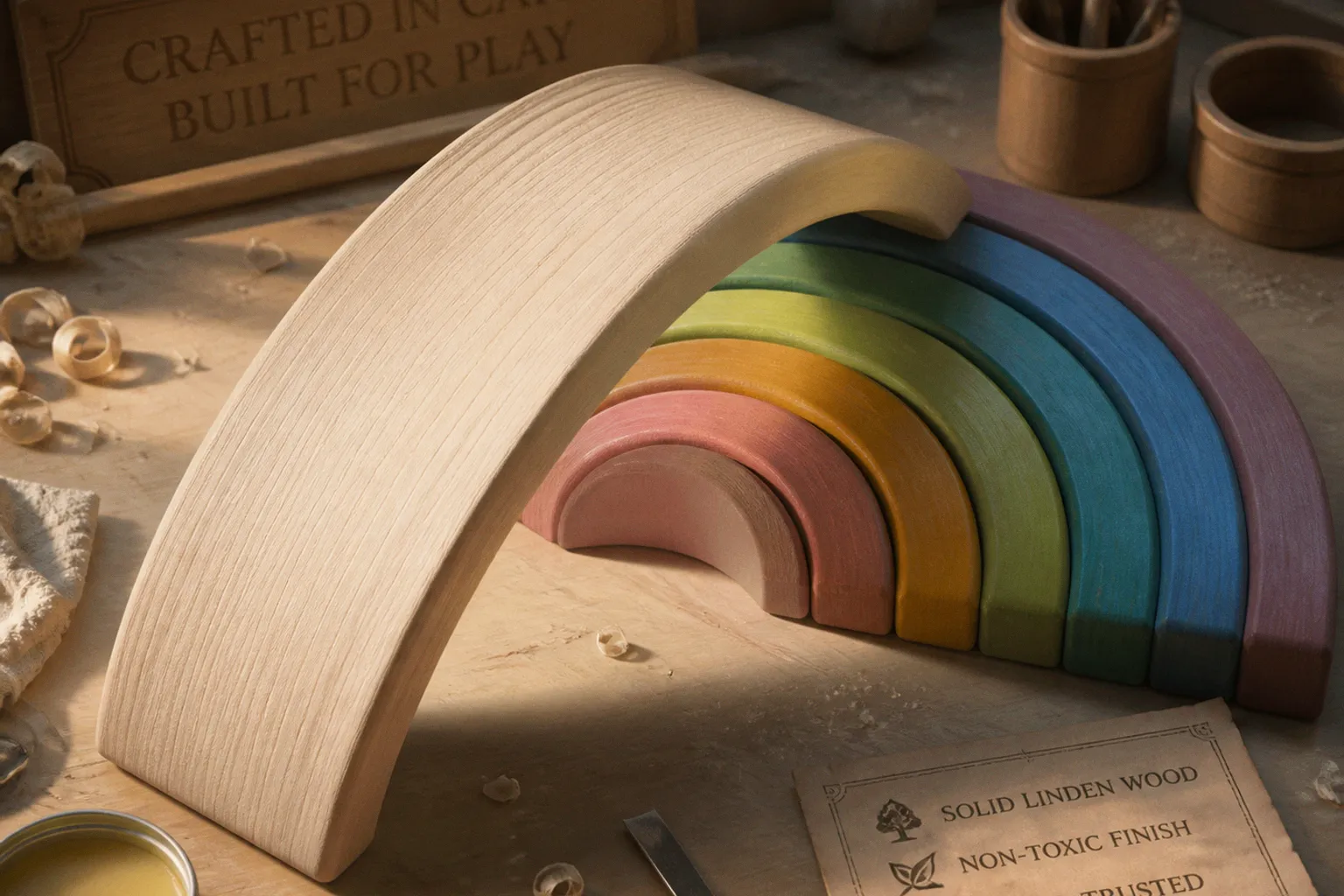 Wooden Rainbow Stackers: Quality Markers to Inspect